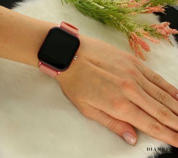 Smartwatch damski Hagen HD10 SET na różowym pasku silikonowym z zapasowym paskiem ⌚ z bluetooth 📲  ✓Autoryzowany sklep. s (2).jpg